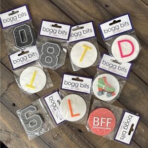 Lot bundle of 9 Bogg Bag Bogg Bits T, L, D, Roller Skate, BFF, 0, 8, 6 Or 9 NWT